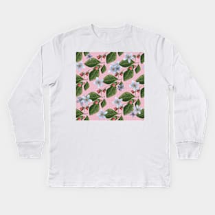 Wild Climbing Flowers Kids Long Sleeve T-Shirt